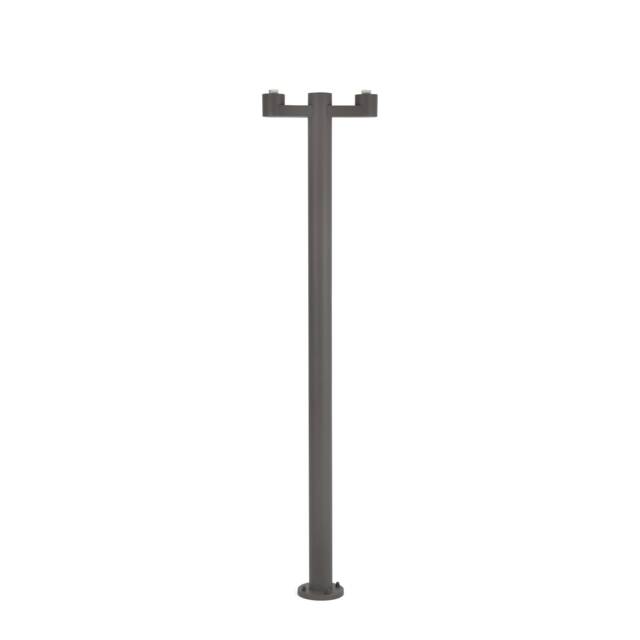 Structure 2 Light Outdoor Lamp Post Dark Grey - Base Only IP44, E27 - image 1