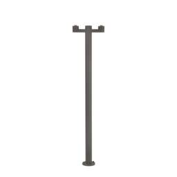 Structure 2 Light Outdoor Lamp Post Dark Grey - Base Only IP44, E27 - thumbnail 1