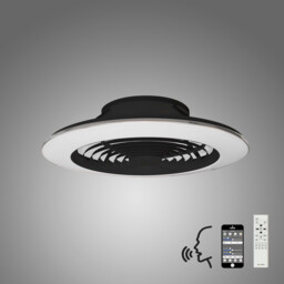 Alisio XL LED Dimmable Ceiling Light & 58W DC Reversible Fan, Black, Remote Control, APP & Alexa/Google Voice Control - thumbnail 3