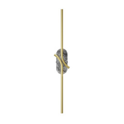 RenAIssance Modern Integrated LED Wall Lamp Brass, Grey 3000K 200lm White Shade - thumbnail 1