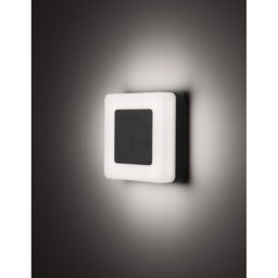 Tune Square Outdoor Modern Wall Lamp Sandy Black Aluminium LED 9W 620Lm 3000K IP65 - thumbnail 2