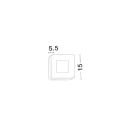 Tune Square Outdoor Modern Wall Lamp Sandy Black Aluminium LED 9W 620Lm 3000K IP65 - thumbnail 3