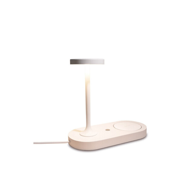 Ceres Table Lamp With Mobile Phone Induction Charger & USB Charger, 6W LED, 3000K, 450lm, White, 3yrs Warranty - image 1