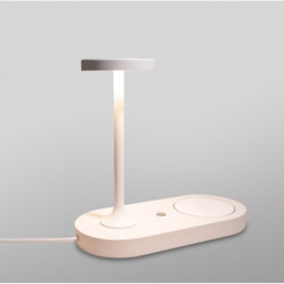 Ceres Table Lamp With Mobile Phone Induction Charger & USB Charger, 6W LED, 3000K, 450lm, White, 3yrs Warranty - thumbnail 2