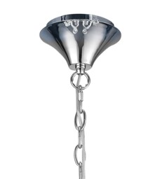 Loewe 2 Tier Ceiling Pendant 6+3 Light E14, Polished Chrome with White Shades - thumbnail 3