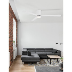 Dell Ceiling Fan Aluminium Matt White 3ABS Wood Blades - thumbnail 1