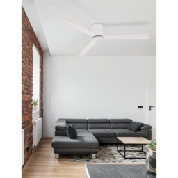 Dell Ceiling Fan Aluminium Matt White 3ABS Wood Blades - thumbnail 2