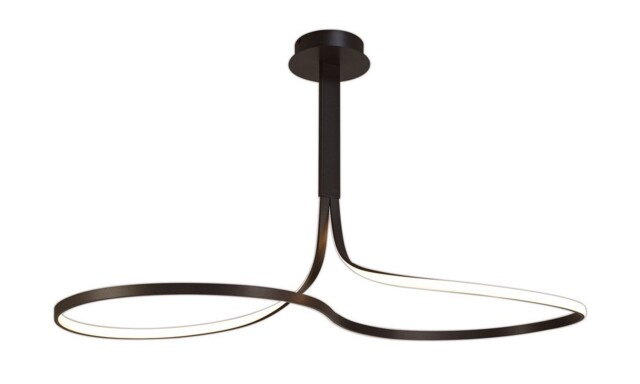 Nur XL Semi Flush Ceiling 50W LED 2800K, 3900lm, Frosted Acrylic, Brown Oxide - image 1