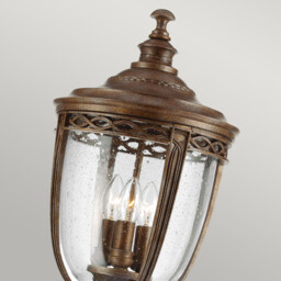 English Bridle 3 Light Large Outdoor Lamp Post British Bronze IP44, E14 - thumbnail 2