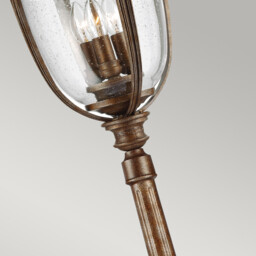 English Bridle 3 Light Large Outdoor Lamp Post British Bronze IP44, E14 - thumbnail 3