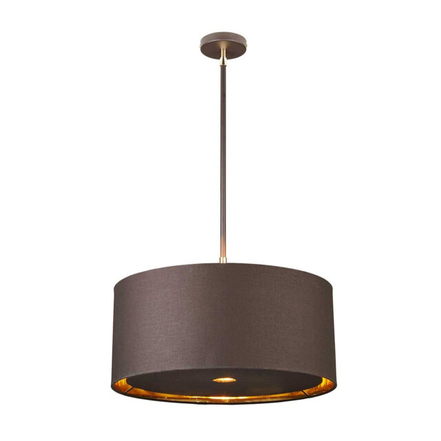 Balance 1 Light Round Ceiling Pendant Brown, Brass, E27 - image 1