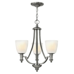 Truman Multi Arm Chandelier 3 Light Antique Nickel Finish, E27