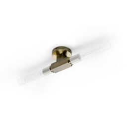 Conesville Bathroom 2 Light Wall Lamp, Ceiling Lamp, E27, IP44, Antique Brass - thumbnail 5