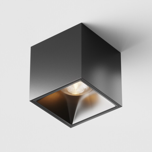 Maytoni Alfa LED Square Dimmable Surface Mounted Downlight Black, 840lm, 3000K - image 1