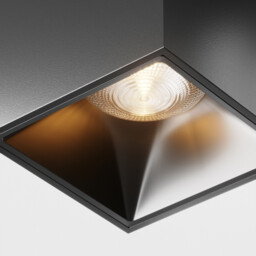 Maytoni Alfa LED Square Dimmable Surface Mounted Downlight Black, 840lm, 3000K - thumbnail 3