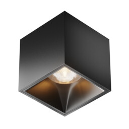 Maytoni Alfa LED Square Dimmable Surface Mounted Downlight Black, 840lm, 3000K - thumbnail 2