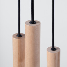 Pastelo Modern Cluster Pendant Ceiling Light Wood 5x G9 - thumbnail 5