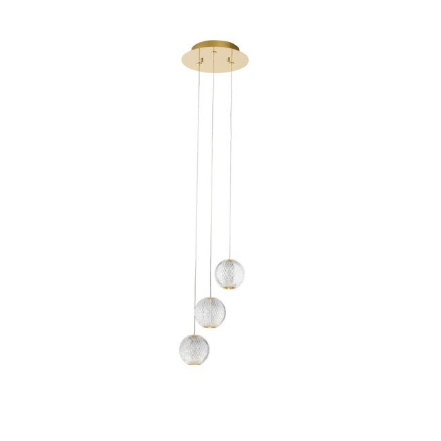 Brillante Integrated LED Pendant Ceiling Light Gold Aluminium LED 15W 664Lm 3200K - image 1