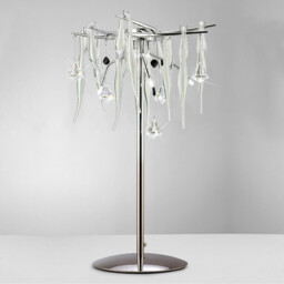 Cygnet Table Lamp 6 Light G4 Polished Chrome/White Glass/Crystal, NOT LED/CFL Compatible - thumbnail 2