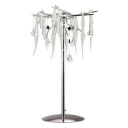 Cygnet Table Lamp 6 Light G4 Polished Chrome/White Glass/Crystal, NOT LED/CFL Compatible - thumbnail 1