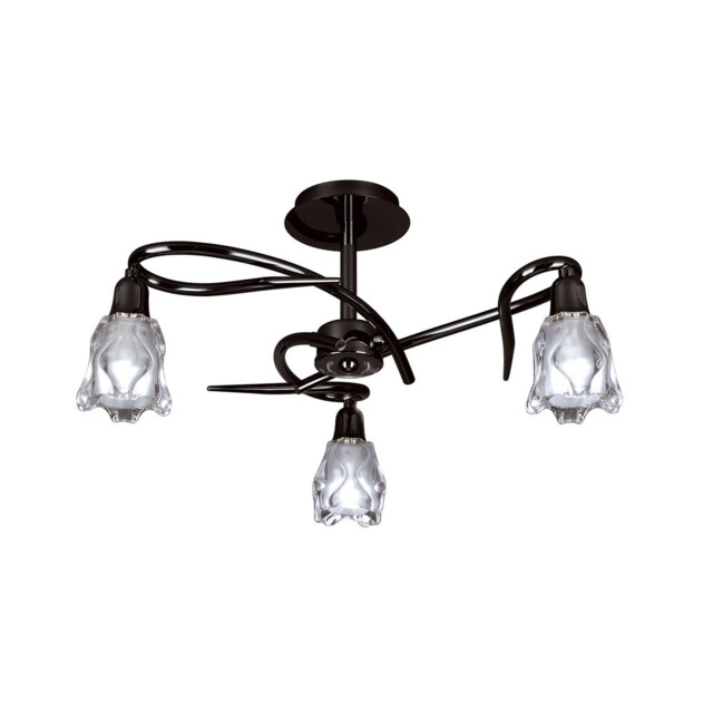 Amel Ceiling 3 Light L1/SGU10, Black Chrome - image 1