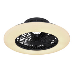 Travo Ceiling Fan Black LED Dimmable 3000-6500K Remote Control Timer