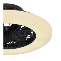 Travo Ceiling Fan Black LED Dimmable 3000-6500K Remote Control Timer - thumbnail 3