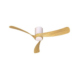 Nemo M 1.2m 24W LED Dimmable Ceiling Light With 32W DC Fan, 2700-5000K Remote Control, 3200lm, White/Wood