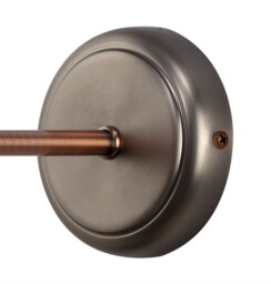Carmel Adjustable Dome Wall Lamp, 1 x E27, Antique Silver, Copper, White - thumbnail 5