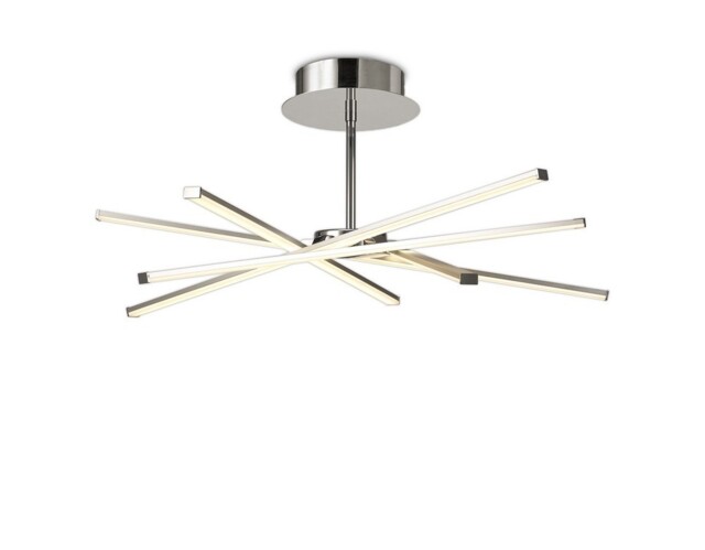 Star Ceiling 70.5cm Round 42W 3000K, 3700lm, Dimmable, Silver, Frosted Acrylic, Polished Chrome - image 1