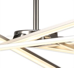 Star Ceiling 70.5cm Round 42W 3000K, 3700lm, Dimmable, Silver, Frosted Acrylic, Polished Chrome - thumbnail 3