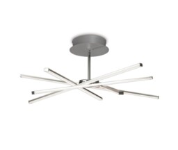 Star Ceiling 70.5cm Round 42W 3000K, 3700lm, Dimmable, Silver, Frosted Acrylic, Polished Chrome - thumbnail 5