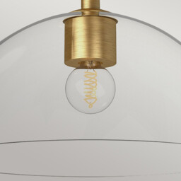 Alora Mood Jude Dome Pendant Ceiling Light Contemporary Brushed Gold 1x E27 - thumbnail 2