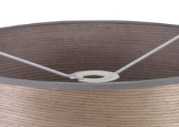 Jerusalem Round, 395 x 180mm Wood Effect Shade, Grey Oak, White Laminate - thumbnail 5