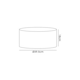 Jerusalem Round, 395 x 180mm Wood Effect Shade, Grey Oak, White Laminate - thumbnail 2