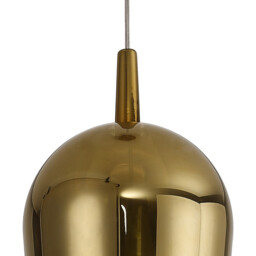 Elsa Assembly Pendant (WITHOUT PLATE) With Champagne Glass Shade, 1 Light E27, Gold Glass With Frosted Inner Cone - thumbnail 3
