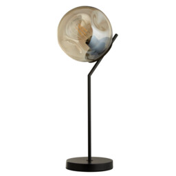 Punch Table Lamp Black, Champagne Punched Glass - thumbnail 2