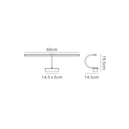Fusion Wall Lamp, Picture Light, 12W, 3000K, 908lm, Polished Chrome - thumbnail 2