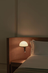 Dome Reading Wall Light Satin Black, Gloss White Shade E27 - thumbnail 2