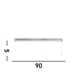 Venti Wall Light Polished Chrome, Frosted Polycarbonate - thumbnail 3