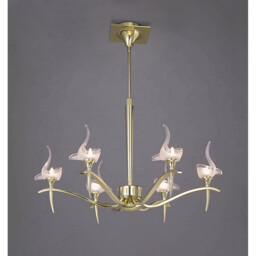 Viena Telescopic Pendant Round 6 Light G9, Polished Brass - thumbnail 2