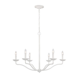 Feiss Annie Multi Arm Chandelier Plaster White