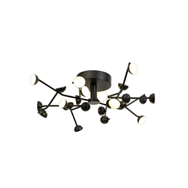 Adn 24 Light Ceiling, Round 65.8cm, 72W LED, 3000K, 4600lm, Black, 3yrs Warranty - image 1