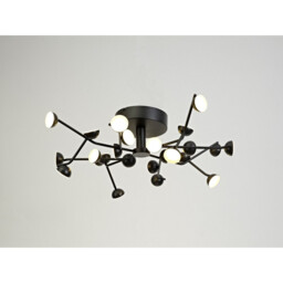 Adn 24 Light Ceiling, Round 65.8cm, 72W LED, 3000K, 4600lm, Black, 3yrs Warranty - thumbnail 2