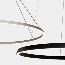 Circular Downward Surface 62cm Home Black LED 33W 3000K Dali Dimmming - thumbnail 2