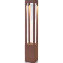 Agra LED Outdoor Bollard Light Rust Brown IP54