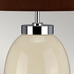 Victor 1 Light Small Table Lamp - Cream, E27 - thumbnail 3