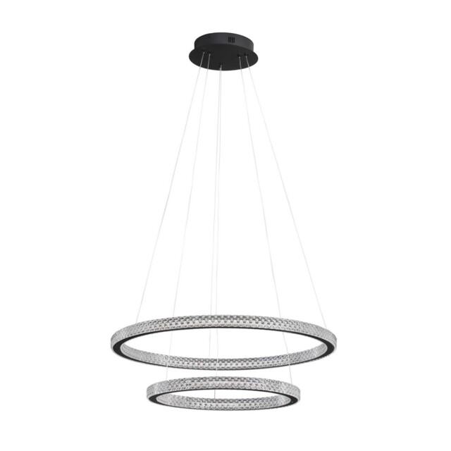 Ginevra Integrated LED Pendant Ceiling Light Sandy black Aluminium LED 54W 3350Lm 3000K - image 1