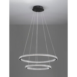 Ginevra Integrated LED Pendant Ceiling Light Sandy black Aluminium LED 54W 3350Lm 3000K - thumbnail 3