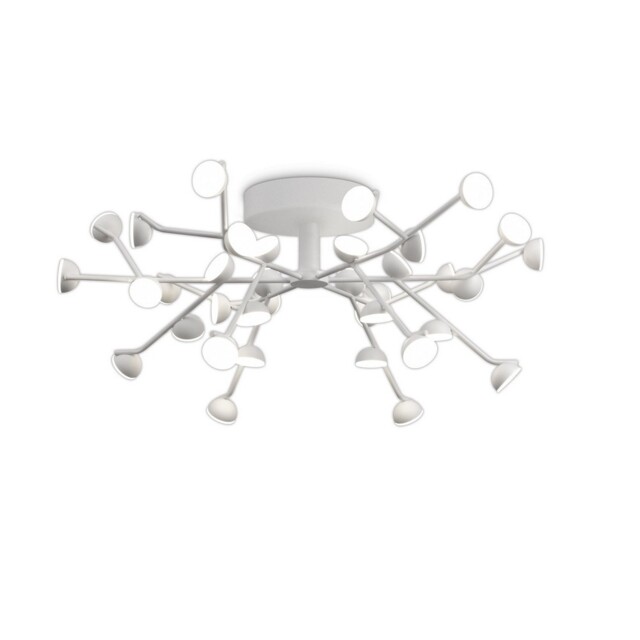 Adn 36 Light Flush Ceiling Light, Round 74cm, 100W LED, 3000K, 5500lm, White - image 1